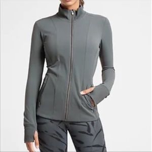 Athleta Shanti Jacket, Size Sm/Tall, grey anthracite